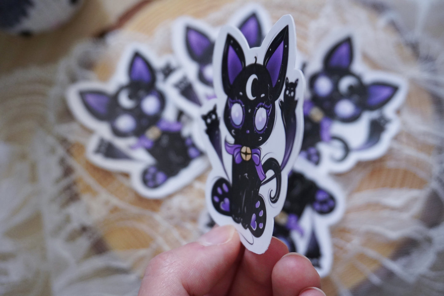 Sticker Cat Moon